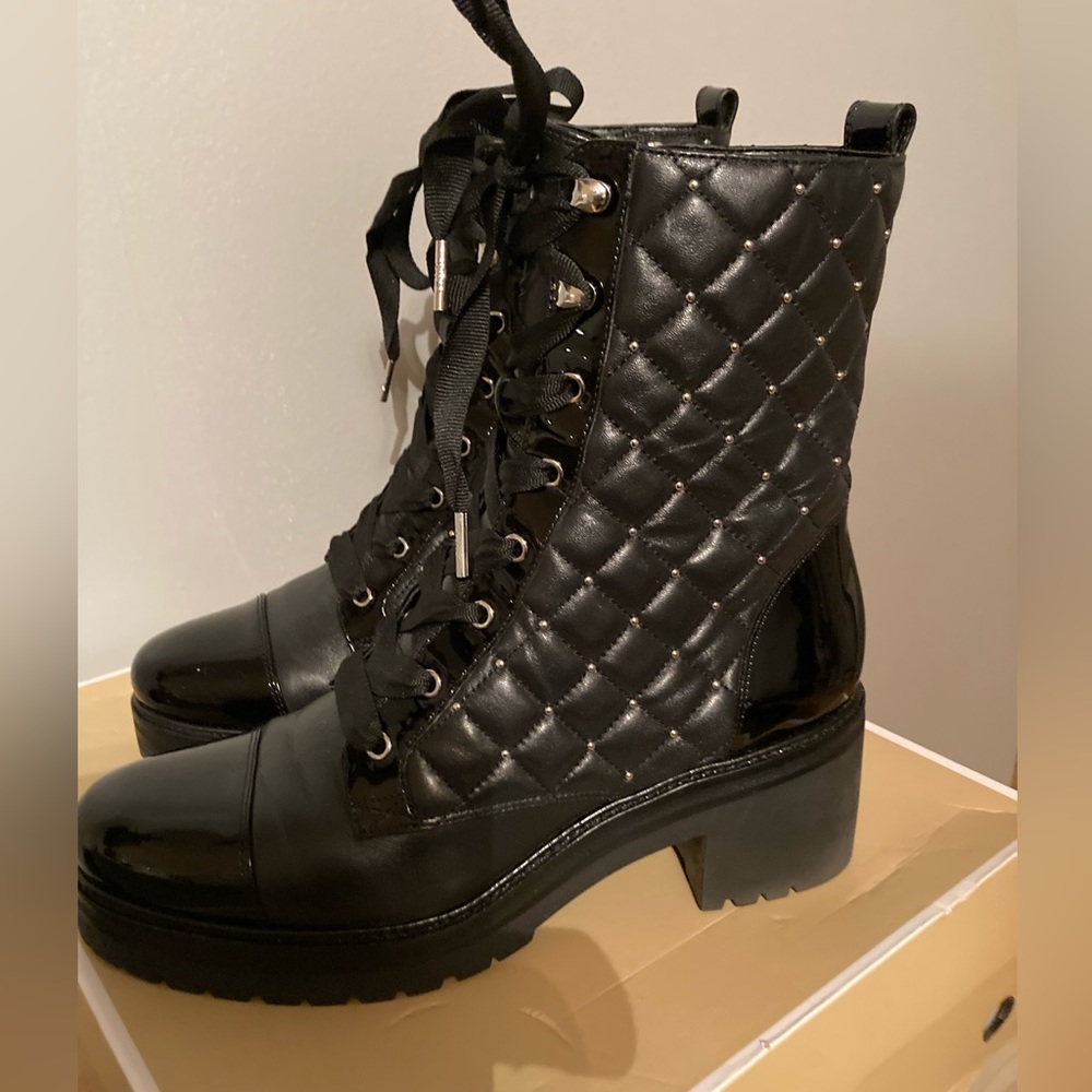 Michael Michael Kors Tilda Quilted Leather Combat Boot